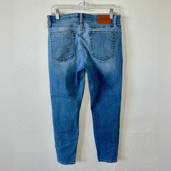 Lucky Brand Stella stretchy low rise skinny denim blue ankle jeans size 10/30 - Picture 2 of 13
